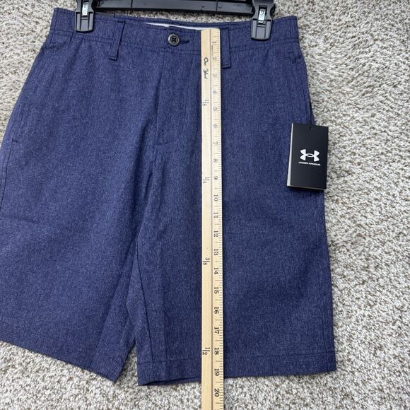 Under Armour Golf Vented Shorts Mens 30 Navy Blue Heather 10" Inseam Stretch New - Picture 3 of 12